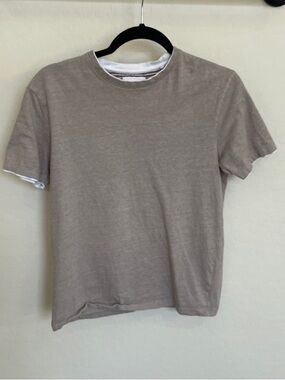 Cactus Boys Short-Sleeve Crew Neck Tee in Taupe